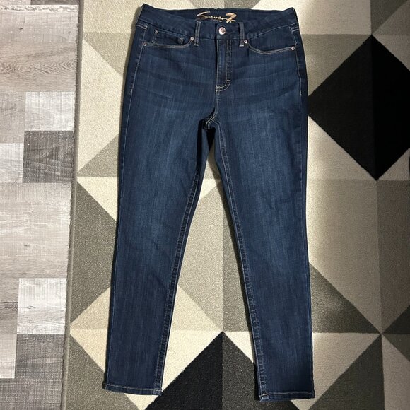 Seven7 Tummyless High Rise Skinny Ankle Jeans Women's Size 12 - Picture 1 of 9